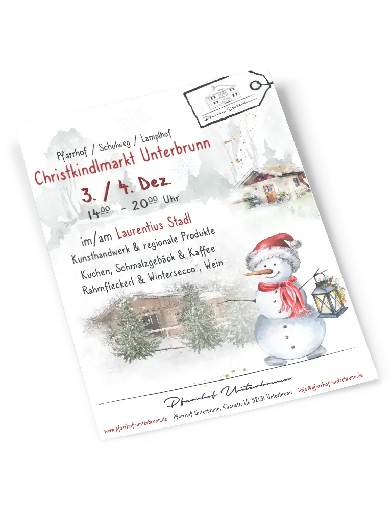 Pfarrhof Unterbrunn || Events|| Christkindlmarkt Unterbrunn 2022